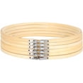 thumbnail image 2 of HUGFEGWE Embroidery Hoops Adjustable Bamboo Cross Stitch Frame Circle Stretch Clip Sewing Tools for Sewing Studio DIY Projects Bamboo Hoops for Precise Stitching (6 Pieces 26cm) CJB91-88834, 2 of 9