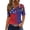 02-Multicolor*4th of July, variant on Womens Shorts Sleeve T Shirts 250 Anniversary USA Shirts Funny 4th of July Henley V Neck Tops Stars Stripes Print Patriotic Tees Multicolor 3XL