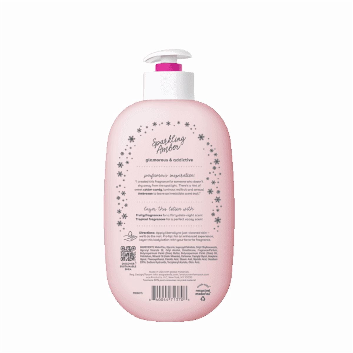 eos Shea Better Holiday Body Lotion- Sparkling Amber, For Dry Skin, 16 fl oz