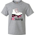 thumbnail image 3 of Inktastic Girls I Heart Skating Youth T-Shirt, 3 of 5