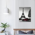 thumbnail image 3 of COMIO  Canvas Prints Wall Art Black and White Red Paris Eiffel Tower Golden Gate Bridge Tower of London Pictures Painting Modern City Poster Framed for Living Room, 3 of 4