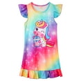 thumbnail image 3 of WIBACKER 1Pcs Girls Unicorn Nightgowns 3-10 Years Flutter Short Sleeves Nightdress Nightie Dress Sleepwear Pajamas for Little Girls, 3 of 8