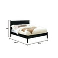 thumbnail image 7 of Transitional Mid-Century Modern 1pc Eastern King Size Bed Platform Style Bedframe Slats Black Solid wood Tapered Legs Bedroom, 7 of 7