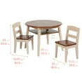 thumbnail image 2 of ECR4Kids Hideaway Storage Table and Chairs, Kids Furniture, Dark Walnut/Antique White, 3-Piece, 2 of 9