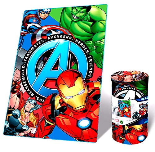 Avengers Kids Blanket,Marvel Hulk Thor Iron Man Blanket,Official Licenced 