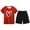 R211-Red, variant on RMGVDSD Girls Outfits Set Heart Print Short Sleeve T Shirts Top And Shorts Set Kids Summer Clothes Casual Sportswear Suit Everyday Wear 10-11 Years