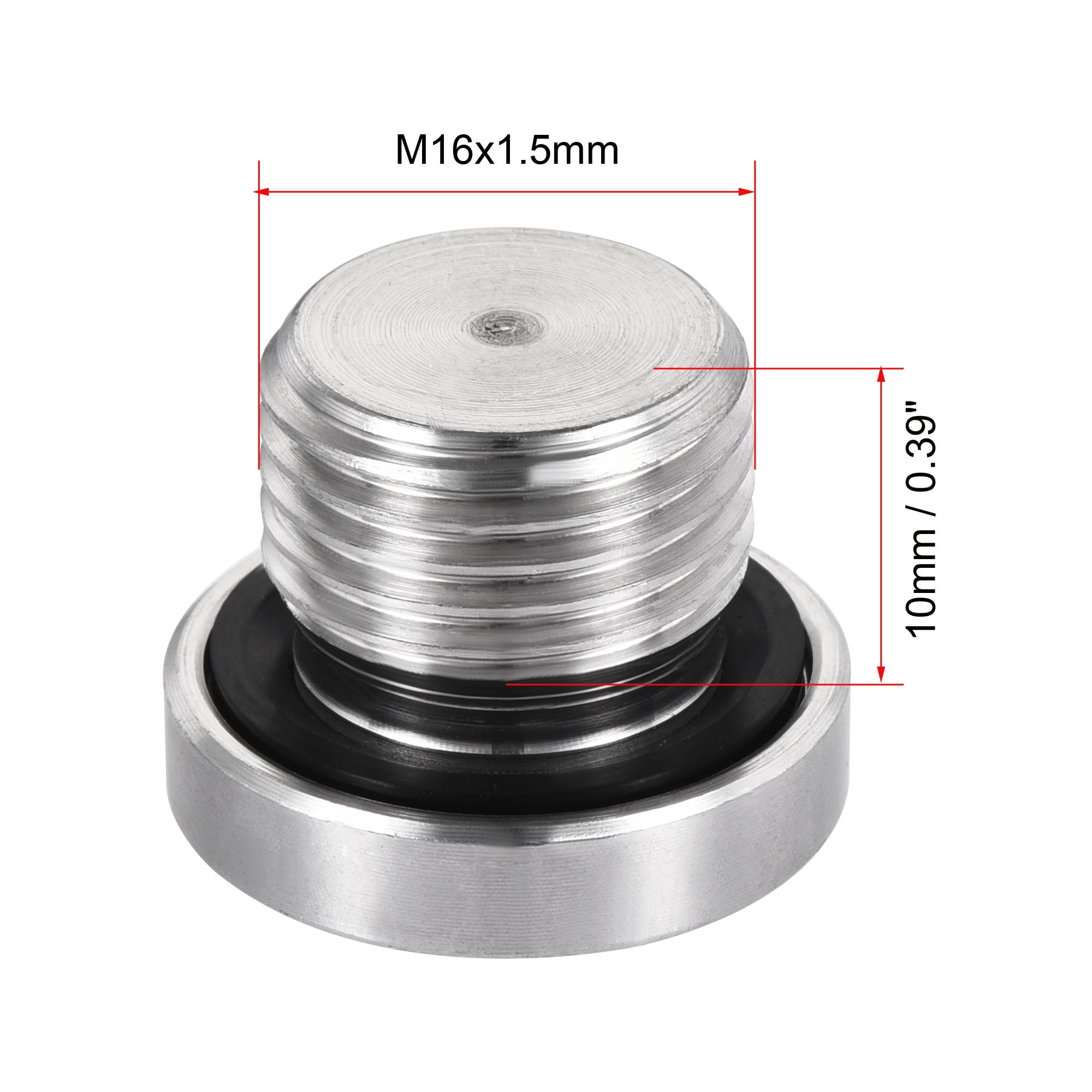Unique Bargains Inner Hex Head Pipe Plug with Seal Ring M16x0.06"