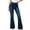 Dark Blue, variant on Vivianyo HD Women's Button‑Front Flare Denim Jeans, Denim Pants Patch Pocket for Women, Fashion Denim for Social Occasions, Sizes XS-3XL