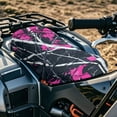thumbnail image 2 of Uorisanigo Pink Hunting Camo Forest Seat Cover for ATV Four-Wheeler Seat Cover Waterproof Polyester, Compatible with Sportsman Rancher Foreman Scrambler Kodiak Grizzly Arctic Cat, 2 of 7