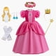 thumbnail image 2 of Vestido de Cosplay de princesa Peach para niña, traje de juego de rol para fiesta de cumpleaños, traje de actuación escénica para niños, vestidos de fantasía de Carnaval Fivean unisex, 2 of 2