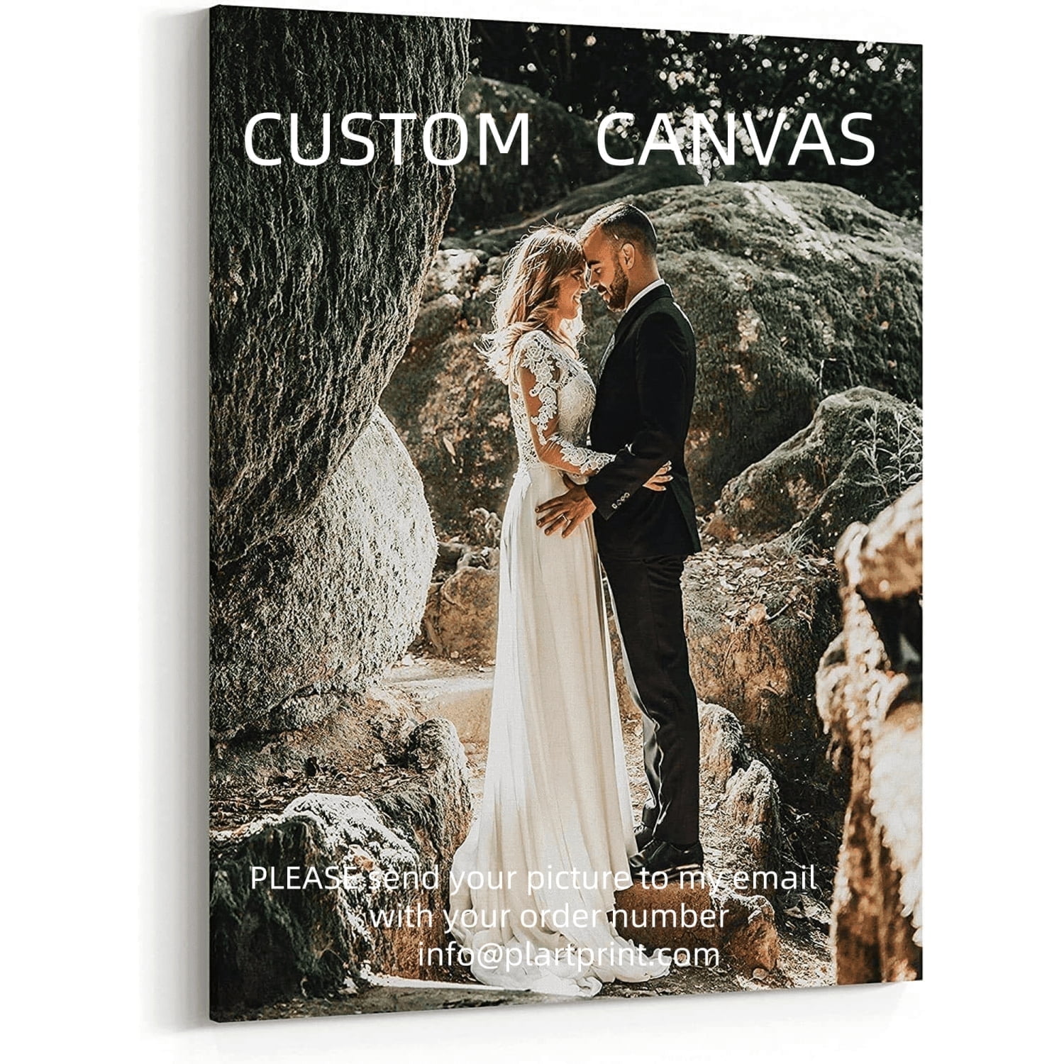Personalized Custom Canvas Prints: Photo On Canvas (Framed 8X10) Transform Your Photos into Stunning Framed Wall Art Digitally.(Please send photos to customer service after placing an order)