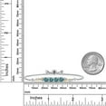 thumbnail image 4 of Gem Stone King 925 Silver and 10K Yellow Gold Blue Moissanite and White Lab Grown Diamond Bracelet for Women | 2.02 Cttw | Gemstone | Round 5MM | Fully Adjustable 9 inch, 4 of 5