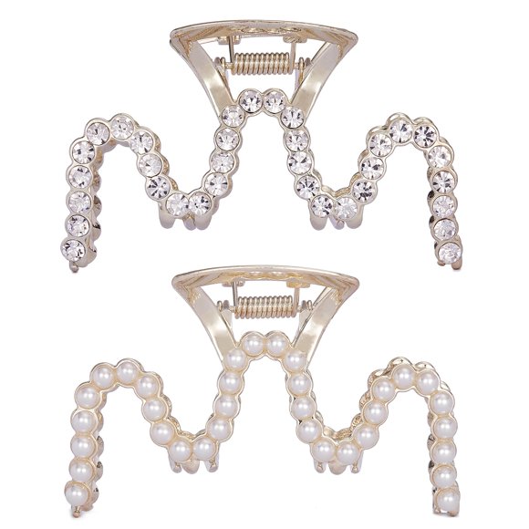 Pinzas para el pelo, pinzas para el pelo de celuloide con concha de tortuga recortadas, pinzas grandes para atrapar el pelo, pasadores, accesorios para la cabeza para mujeres y mujeres (paquete de 2)