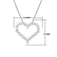 thumbnail image 6 of Unique Moments 1/4 Ct Lab Grown Diamond Heart Pendant Necklace in Silver (H-I, SI-I1) 18" for Women, 6 of 12