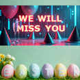 thumbnail image 5 of Teal Background We Will Miss You Banner Party Decoration with Balloons Sparklers and Champagne Glasses for Farewell Party Retirement Party Departure Party Photo Booth Decor, 5 of 7