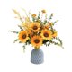 thumbnail image 2 of Ramo de Girasoles Artificiales con Jarrón, Arreglo de Flores Otoñales Artificiales para Decoración Del Hogar, Centros de Mesa y Decoraciones de Boda., 2 of 7