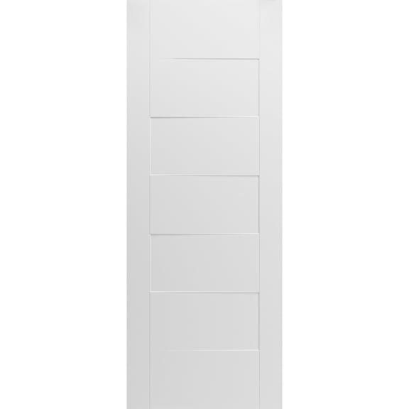 Slab Door Panel 18 x 80 inches / Mela 0755 Painted White / Modern Finished Doors / Pocket Closet Sliding Barn