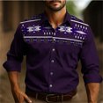 thumbnail image 1 of Camisa abstracta de manga larga para hombre, diseño colorido, informal, de moda, para fiestas, ropa cómoda, nueva 2024, 1 of 6