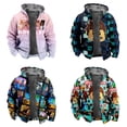 thumbnail image 1 of Roblox-Sudadera con capucha gruesa y cálida para niños, chaqueta de manga larga con cremallera, ropa de dibujos animados para el hogar al aire libre, regalos de cumpleaños, Invierno, 1 of 4