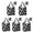 Black Halloween White, variant on 5 Pack Foldable Shopping Bag,Black Halloween White Ghosts Reusable Grocery Bags with Pockets,Large Reusable Tote Bags with Handles Waterproof & Lightweight