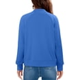 thumbnail image 4 of YYDGH Womens Bomber Jacket Zip Up Casual Lightweight Trendy Outerwear Coat Fall Winter Varsity Jackets with Pockets, 4 of 9