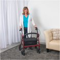 thumbnail image 3 of Juvo Products HDR101 Premium Heavy-Duty Bariatric Rollator (Cherry Red), 3 of 5