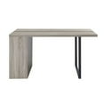 thumbnail image 2 of Dining Table with 3 Side Open Compartments and Metal Trim Inlay Oak Gray - Saltoro Sherpi, 2 of 5