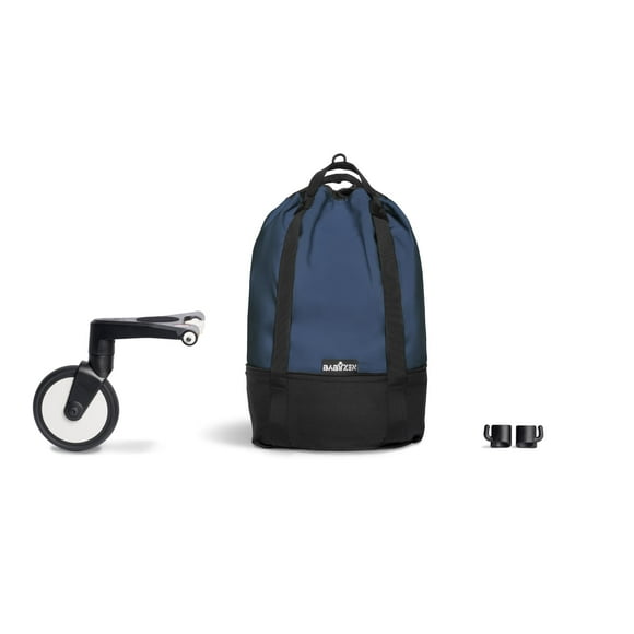 Bolsa de cochecito Stokke BABYZEN YOYO azul marino con base de rueda y ganchos