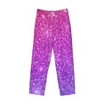 thumbnail image 4 of Balery Men'S Pink Purple Glitter Pants,Sleepwear Pants,Pajama Pants,Pj Bottoms Drawstring And Pockets-X-Large, 4 of 9