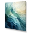 thumbnail image 2 of Designart "Sway Wave Serenity in Green and White IV" Geometric Canvas Wall Art - Modern White Abstract Geometric Hallway Wall Art Decor, 2 of 6