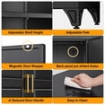 thumbnail image 2 of Polup 75" Height Metal Black Storage Cabinet, Modern Tall Steel Pantry Cupboard with 2 Doors and Adjustable Shelves for Kitchen Garage and Home, 2 of 9