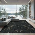thumbnail image 2 of ODIKA 8'x10' Washable Area Rug Gothic Botanical Vintage Serpent Vines Motifs Border Coils Snake Flowing Dynamic for Living Room, Under Sectional, Family , Durable, Non-Slip, 2 of 7