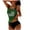 Green, variant on FcBaudy Womens Swimsuits Bathing Suit for Women Plus Size Swimsuit for Women Fashion Women's Print With Chest Cushion And No Steel Support Loose Drawstring Split Swimsuit Women Swimsuit