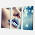 thumbnail image 3 of Designart Close-Up Of Gems On Woman Lips Canvas Wall Art, 3 of 4