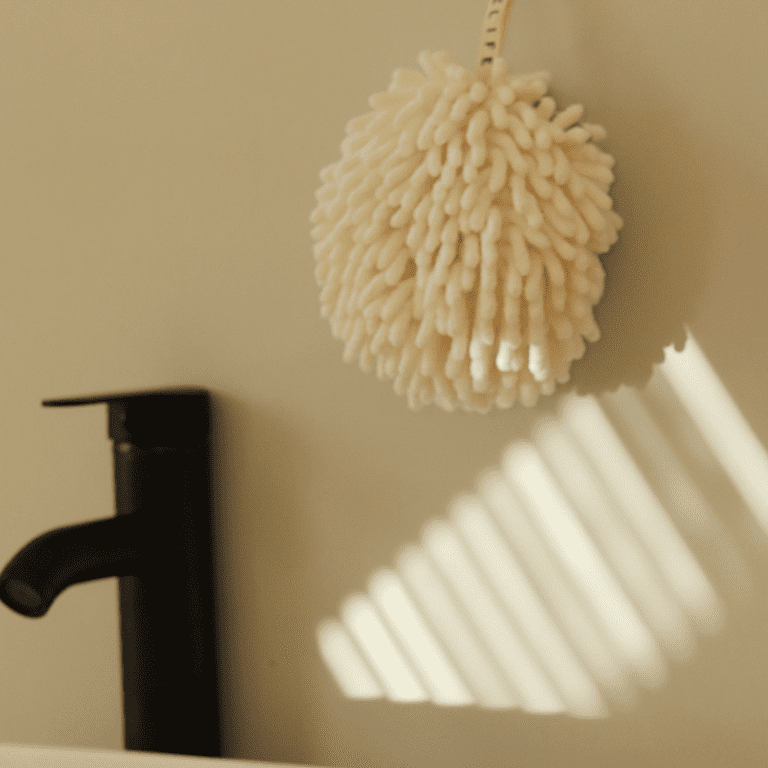 Absorbent Towel Bathroom Kitchen Hanging Loop Chenille Handball Soft Quick  Dry
