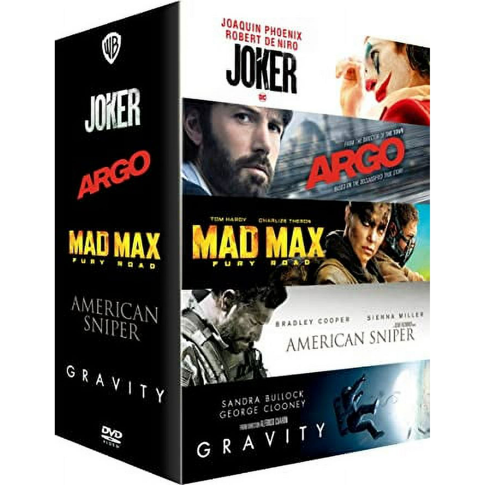 Best of the Decade Collection 5 DVD Box Set Joker Argo Mad Max Fury Road American Sniper Gravity NON USA FORMAT PAL Reg.2 Import France Walmart