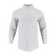 thumbnail image 5 of IYTR Button Up Long Sleeve Shirts for Men Solid Color Casual Vintage Shirts Fall Fashion Lightweight Shirt (White,XXL), 5 of 5