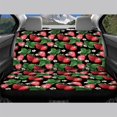 thumbnail image 3 of FUIALDOLG Strawberry Floral Rear Bench Seat Covers, 2 Piece Stretchy Soft Back Seat Covers for Car Truck Van and Auto Interior, 3 of 7