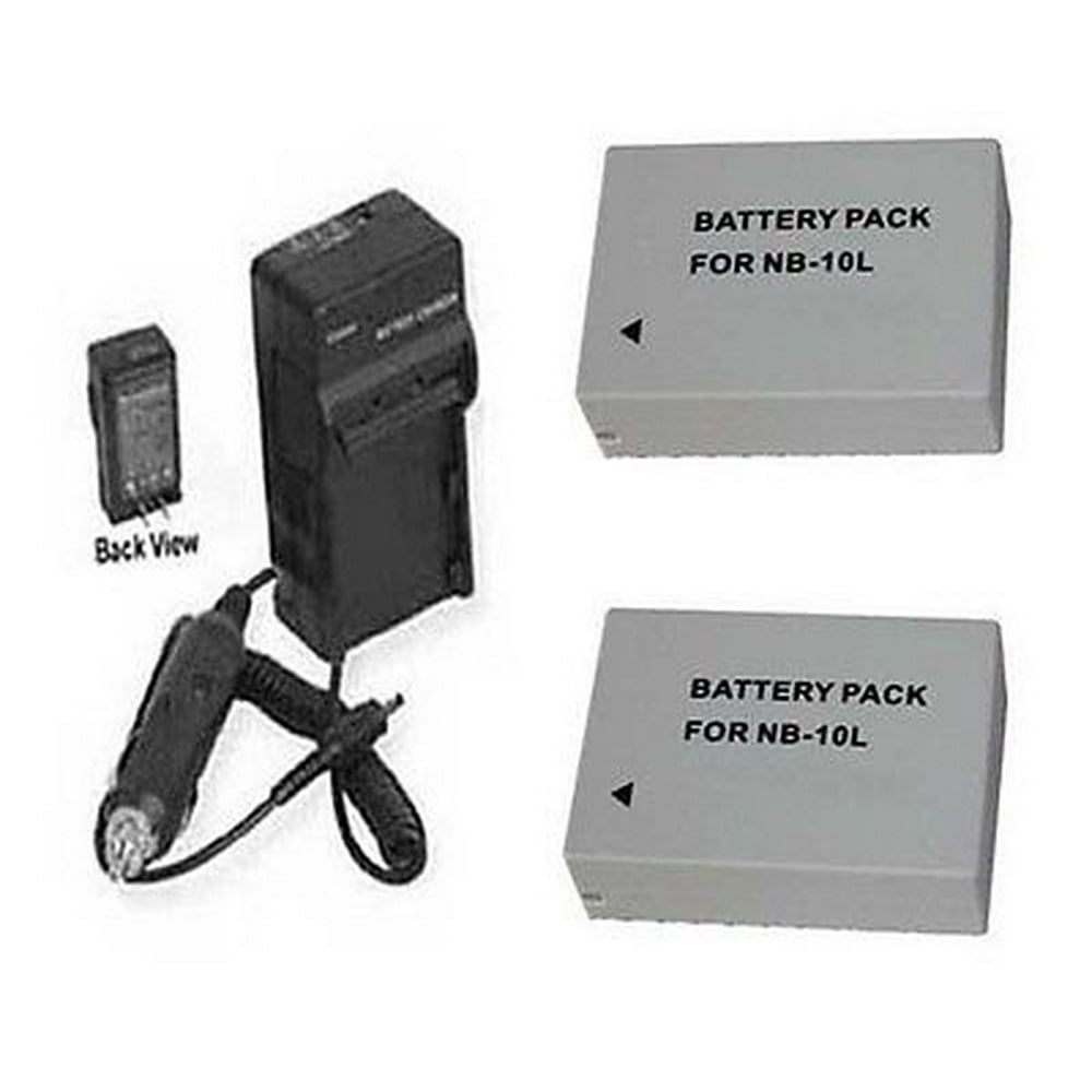 Two Batteries NB10L NB10L + Charger for Canon Powershot SX40 HS, Canon