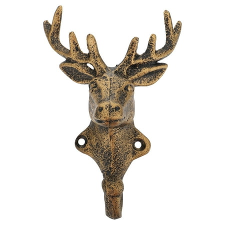 

1 Pc Iron Hooks Home Hooks Decorative Deer Head Shape Hooks Retro Bar Hooks