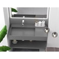 thumbnail image 6 of Castello USA Juniper Stone Solid Surface Wall-mounted Vessel Sink Grey 36" Left Basin, 6 of 6