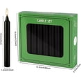 thumbnail image 4 of Bougie Carillon Épeautre Noire Non Parfumée - Bougies Coniques de 4 Pouces de Hauteur - 20 Bougies Carillon, Mini Bougies Sans Fumée pour Rituels, Prière, Dîners, Fêtes, Cérémonies, Shabbat, 4 of 7