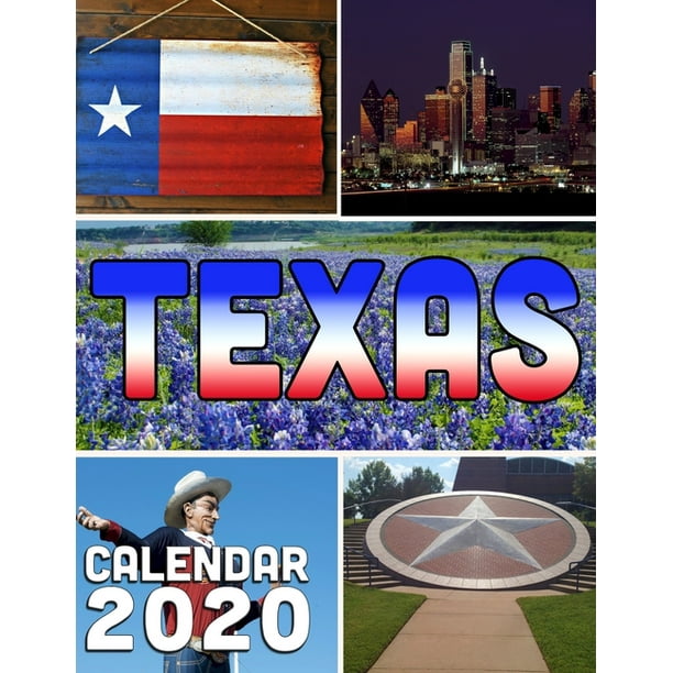 Texas Calendar 2020 14Month Desk Calendar Showing the Natural and