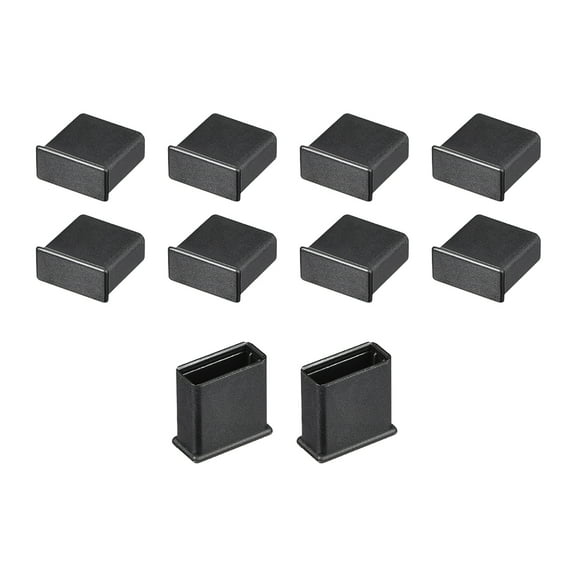 Unique Bargains Plastic Female USB 2.0 Anti-Dust Stopper Cap Cover for Male USB 2.0 Port Black 10 pcs