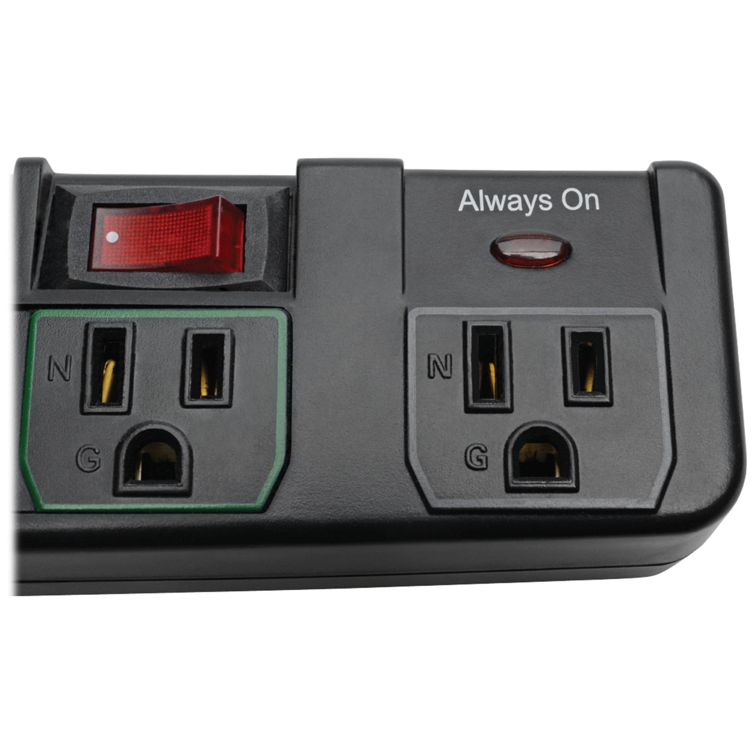Tripp Lite TLP76MSGB ECO-Surge 7-Outlet Surge Protector with 6 Individually Controlled Outlets, 6ft Cord