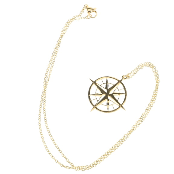 Masteelf Compass Necklace Small Elegant Jewelry Accessory for Women and Men