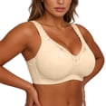 thumbnail image 4 of Plus Size Bras for Women Baeitkot Women's Breathable Full Cup Lace Comfortable Plus Size Bra, 4 of 6