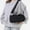 Black, variant on InsCrazy Crossbody Bag for Women, Large Capacity 3-Compartment Womens Tote Bag, Lightweight Nylon Shoulder Bag with Zipper for Travel