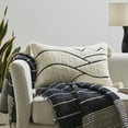 thumbnail image 3 of Peppermint Home Tufted Waves Decorative Pillow Cover with Tassels, 14"x 24", Ivory, 3 of 6