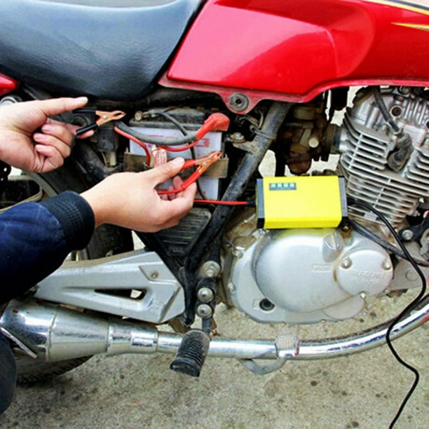 Carga De Motocicletas Cargador de batería 12V 2A Coche Moto Cargador de batería Pantalla LED (EE. UU.)